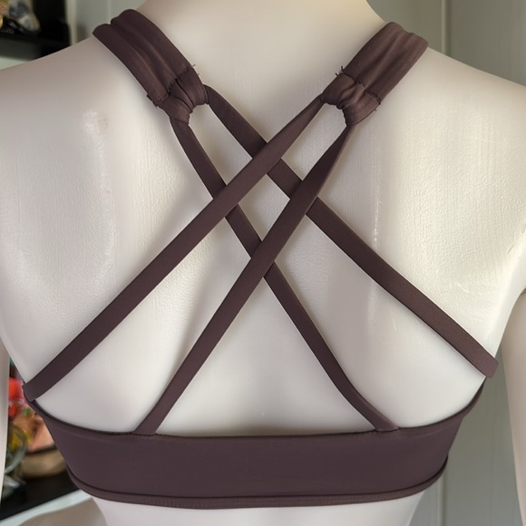 L*Space XS/S Two-piece Swimsuit, Black And Purple with Mesh Details - Picture 5 of 11